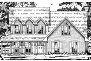 Country Exterior - Front Elevation Plan #42-216