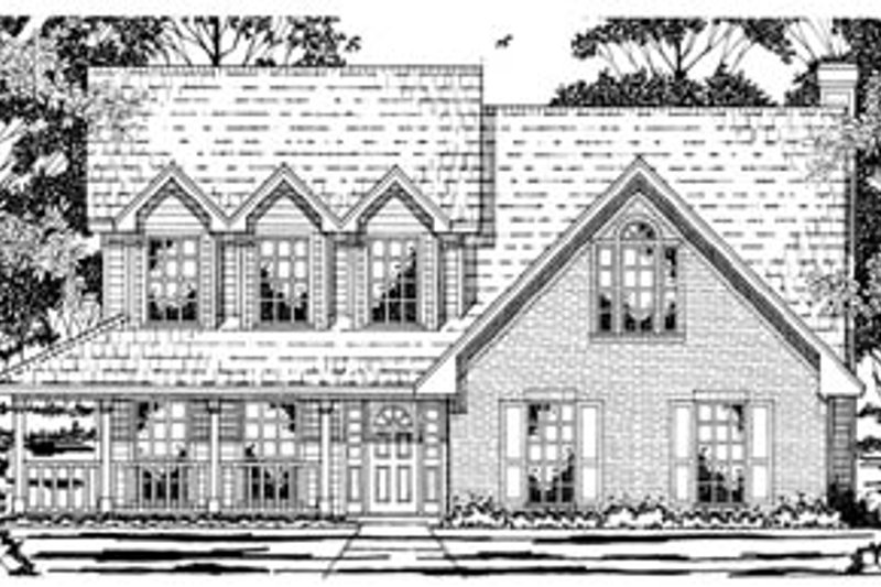 Country Style House Plan - 4 Beds 2.5 Baths 2134 Sq/Ft Plan #42-216 Exterior