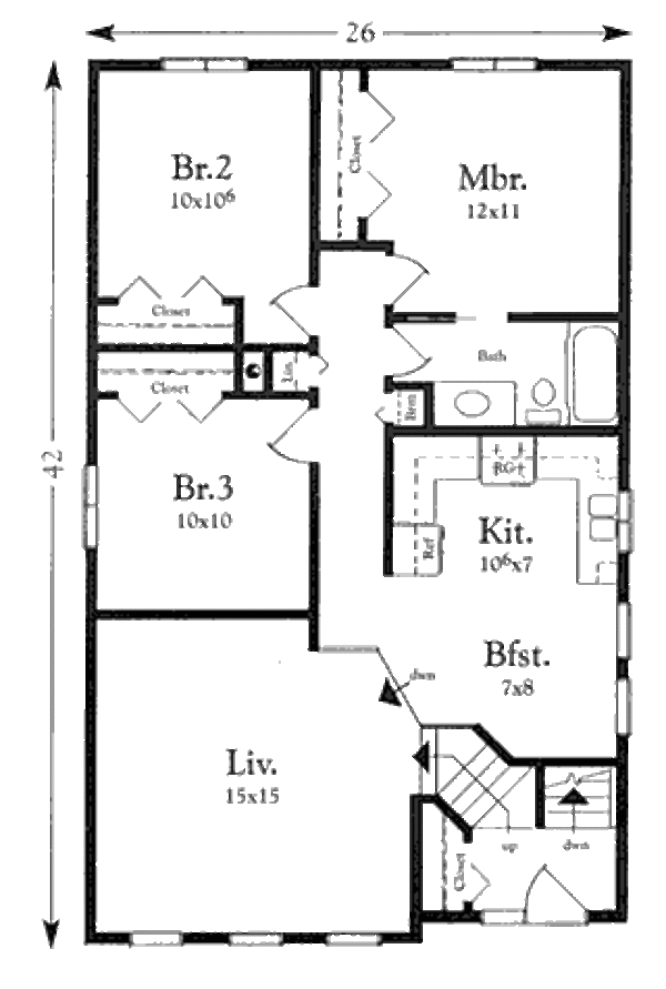 Modern Floor Plan - Main Floor Plan #409-115