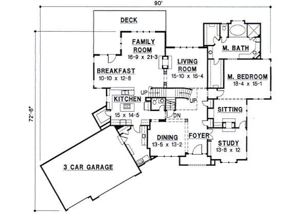 European Floor Plan - Main Floor Plan #67-297