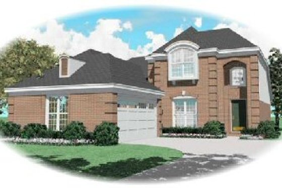Exterior - Front Elevation for European House Plan #81-269 - 4 bed, 3 bath