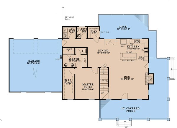 House Blueprint - Cottage Floor Plan - Main Floor Plan #923-454