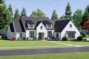 Exterior - Front Elevation 4 for European House Plan #1096-52 - 4 bed, 4.5 bath