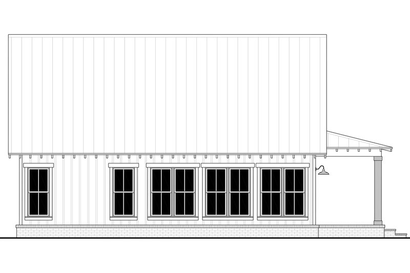 House Blueprint - Exterior - Rear Elevation 1 for Country House Plan #430-440 - 2 bed, 2 bath