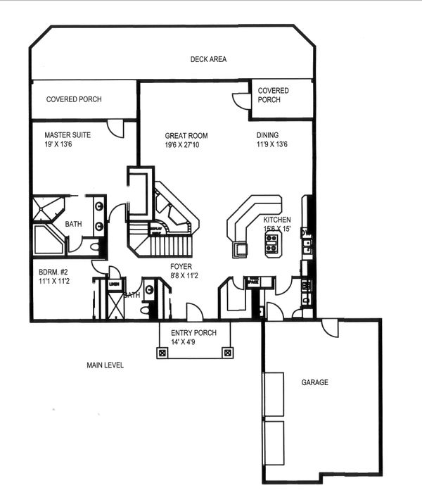 Craftsman Floor Plan - Main Floor Plan #117-891