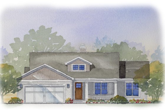 Exterior - Front Elevation for Traditional House Plan #901-44 - 4 bed, 3 bath