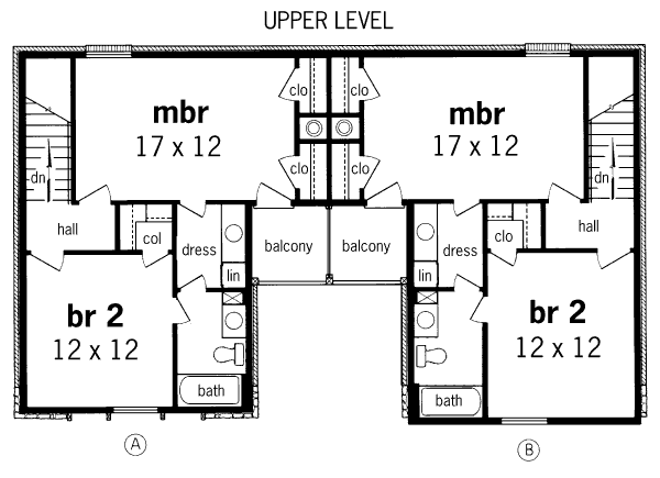 Home Plan - Traditional Floor Plan - Upper Floor Plan #45-294