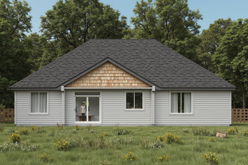 Dream House Plan - Exterior - Rear Elevation for European House Plan #112-288 - 4 bed, 2 bath