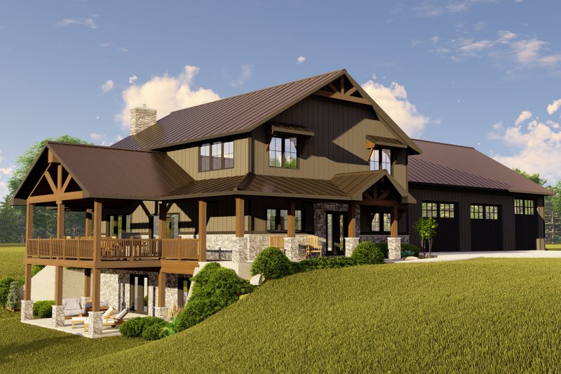 House Blueprint - Exterior - Other Elevation 1 for Barndominium House Plan #1064-197 - 3 bed, 3.5 bath