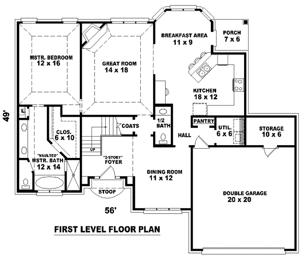 European Floor Plan - Main Floor Plan #81-766