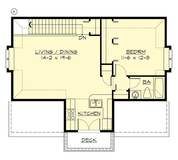 Architectural House Design - Cottage Floor Plan - Upper Floor Plan #132-189