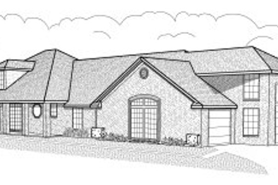 Exterior - Front Elevation for Traditional House Plan #65-386 - 3 bed, 2 bath
