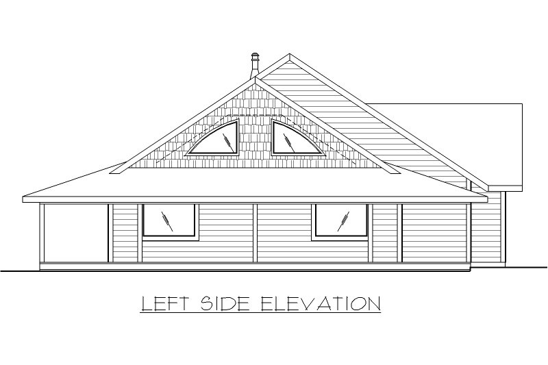 House Blueprint - Exterior - Other Elevation for Ranch House Plan #117-989 - 3 bed, 2 bath
