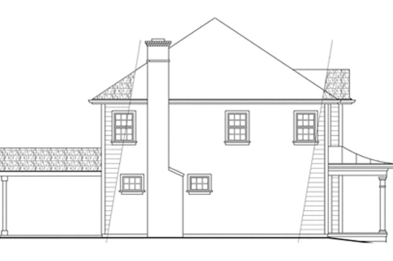 Home Plan - Exterior - Other Elevation for Colonial House Plan #124-443 - 4 bed, 2.5 bath