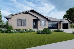 Ranch Exterior - Front Elevation Plan #1060-27