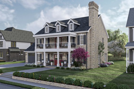 Exterior - Other Elevation for Colonial House Plan #455-493 - 3 bed, 2.5 bath