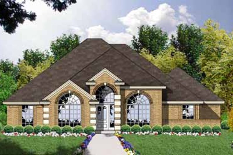 Dream House Plan - European Exterior - Front Elevation Plan #40-114