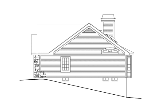Exterior - Other Elevation for Country House Plan #57-298 - 3 bed, 2 bath