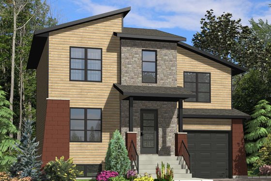 Exterior - Front Elevation for Cottage House Plan #138-369 - 2 bed, 1.5 bath