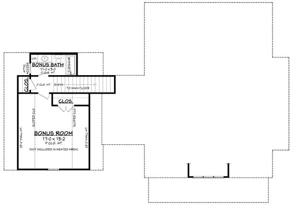 Farmhouse Floor Plan - Upper Floor Plan #430-256