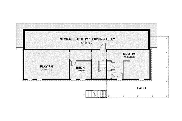 House Design - Barndominium Floor Plan - Lower Floor Plan #497-1