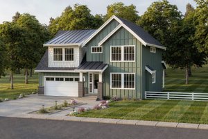 House Design - Exterior - Front Elevation for Farmhouse House Plan #1100-99 - 3 bed, 2.5 bath