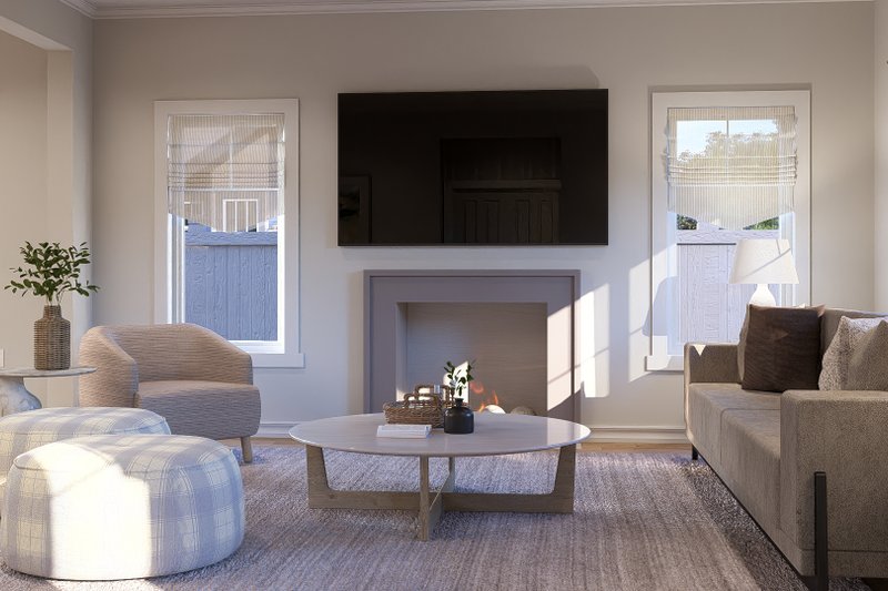 Home Plan - Interior - Family Room 1 for Craftsman House Plan #455-400 - 3 bed, 2.5 bath