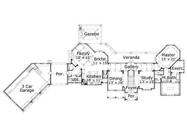 European Floor Plan - Main Floor Plan #411-570