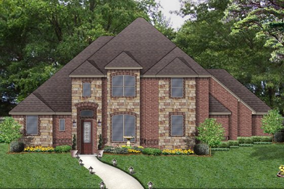 Exterior - Front Elevation for Traditional House Plan #84-622 - 4 bed, 3 bath