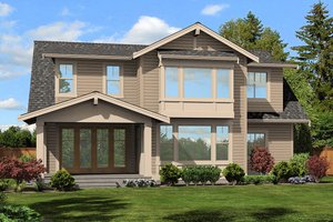 Exterior - Rear Elevation for Cottage House Plan #132-567 - 4 bed, 2.5 bath