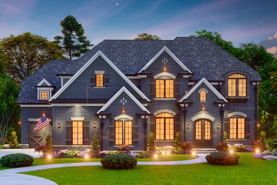 Exterior - Front Elevation 5 for Craftsman House Plan #54-721 - 5 bed, 4 bath