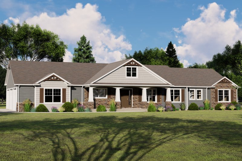 Home Plan - Exterior - Front Elevation 3 for Craftsman House Plan #1064-72 - 3 bed, 2.5 bath