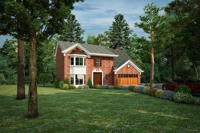 House Blueprint - Traditional Exterior - Front Elevation Plan #30-348