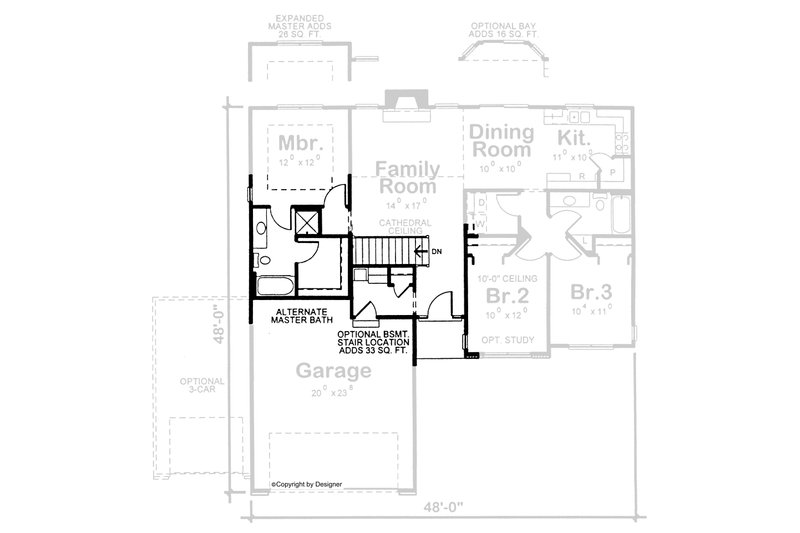 Home Plan - Floor Plan - Other Floor for Traditional House Plan #20-2091 - 3 bed, 2 bath