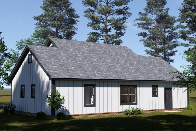 Architectural House Design - Exterior - Rear Elevation for Farmhouse House Plan #513-2377 - 3 bed, 2 bath