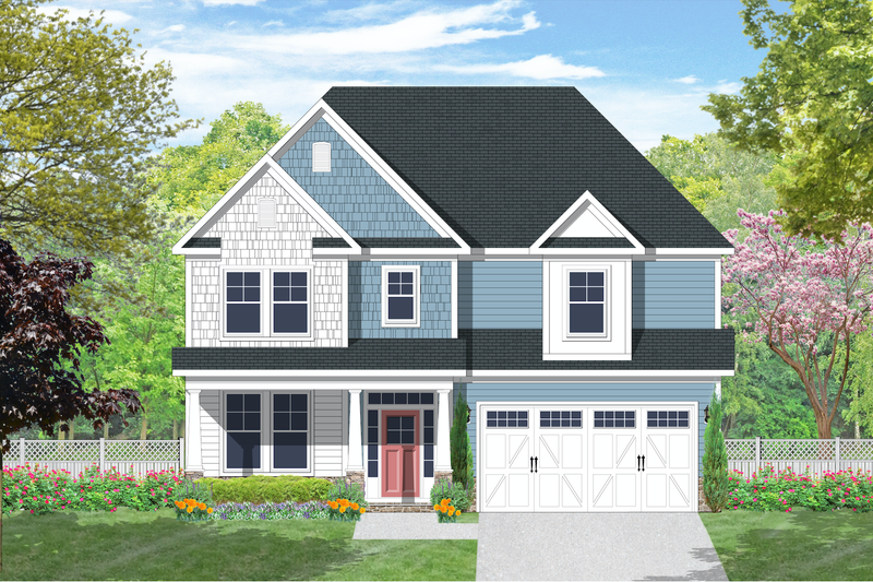 Architectural House Design - Country Exterior - Front Elevation Plan #1053-85