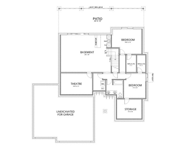 Traditional Floor Plan - Lower Floor Plan #112-194