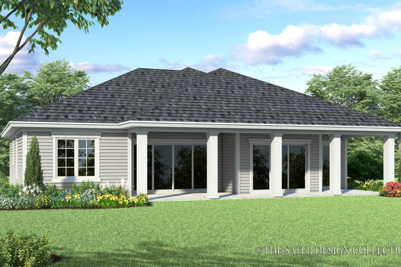 Home Plan - Exterior - Rear Elevation for Classical House Plan #930-370 - 3 bed, 2 bath