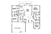 European Style House Plan - 4 Beds 3 Baths 2326 Sq/Ft Plan #65-411 