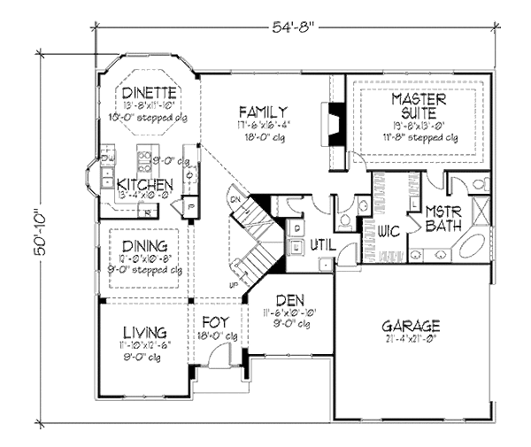 House Plan Design - European Floor Plan - Main Floor Plan #320-453