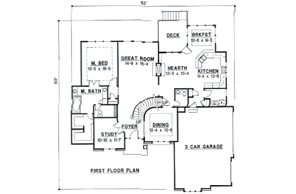 European Floor Plan - Main Floor Plan #67-226