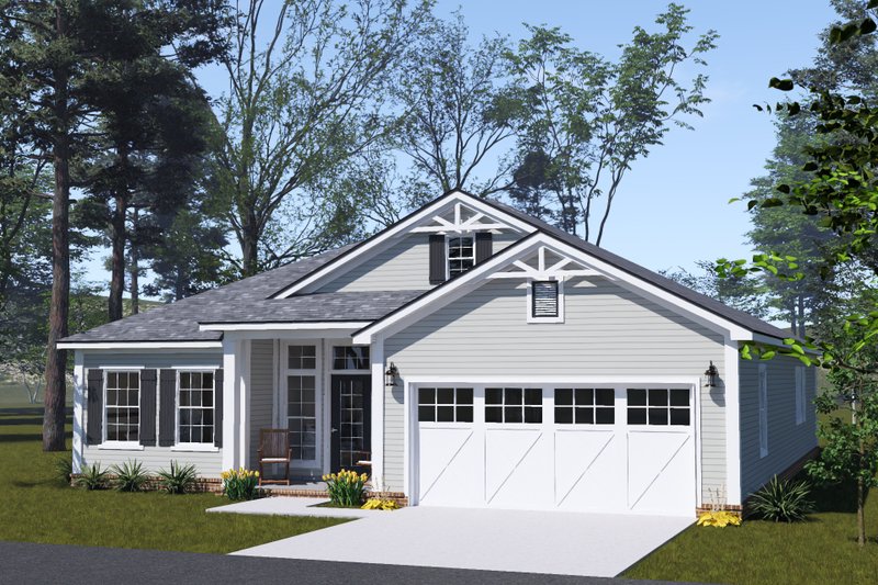 Architectural House Design - Exterior - Other Elevation 2 for Craftsman House Plan #513-2432 - 3 bed, 2 bath