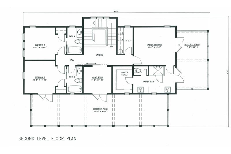 Beach Style House Plan - 4 Beds 4.5 Baths 2359 Sq Ft Plan #443-9 