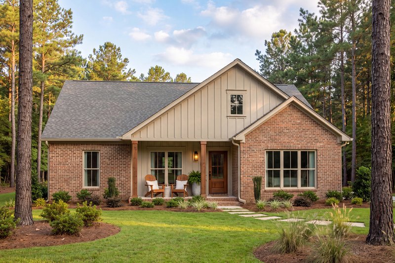 Architectural House Design - Exterior - Front Elevation 14 for Farmhouse House Plan #430-445 - 3 bed, 2 bath