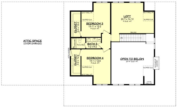 Barndominium Floor Plan - Upper Floor Plan #430-340