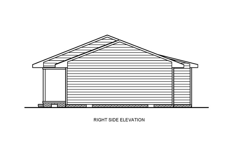 Architectural House Design - Exterior - Other Elevation 1 for Ranch House Plan #54-616 - 4 bed, 2 bath