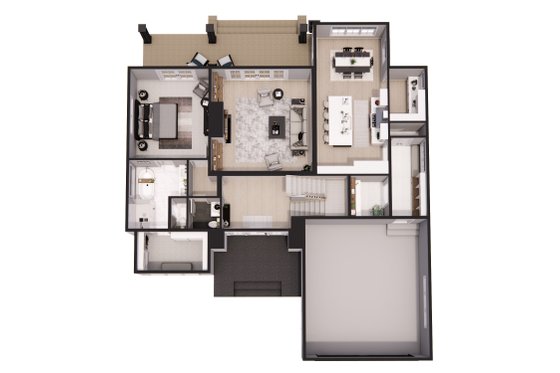 Floor Plan - Main Floor 1 for Farmhouse House Plan #51-1302 - 3 bed, 3.5 bath