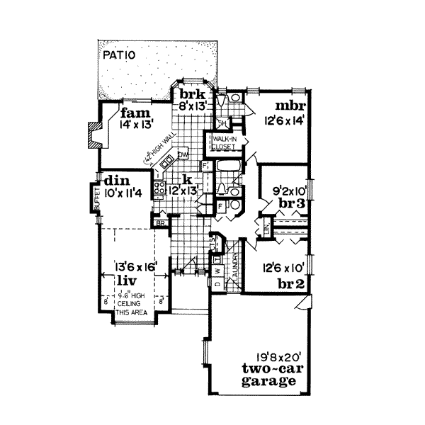 Traditional Floor Plan - Main Floor Plan #47-460