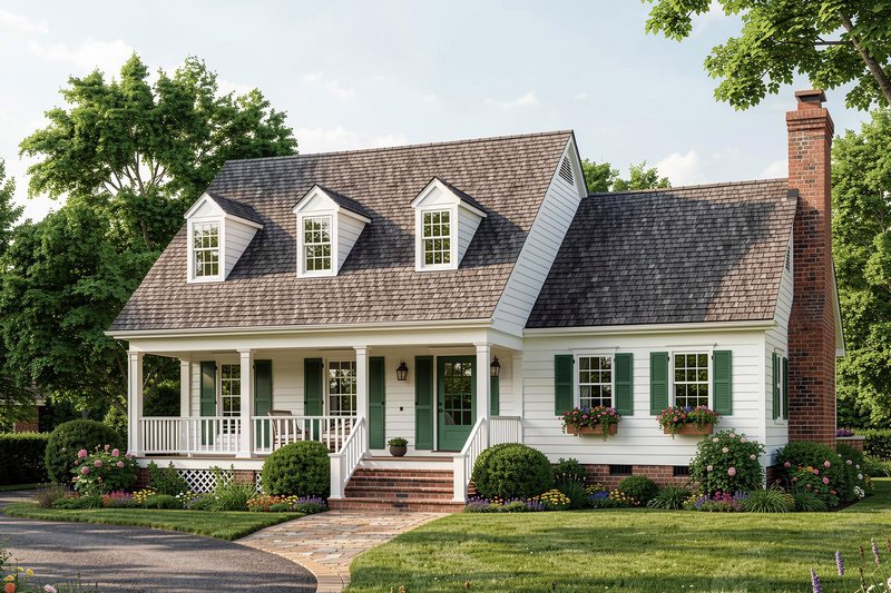 Dream House Plan - Exterior - Front Elevation 2 for Country House Plan #137-217 - 3 bed, 2.5 bath
