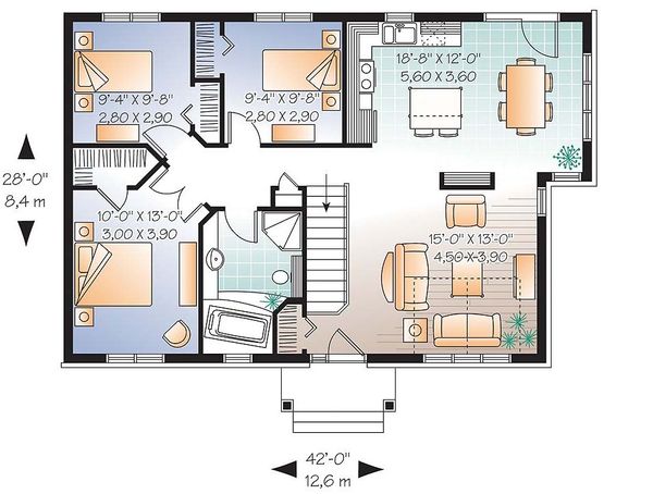 Dream House Plan - Traditional Floor Plan - Main Floor Plan #23-641